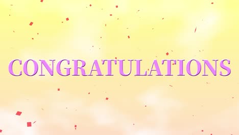 congratulations message text animation motion graphics