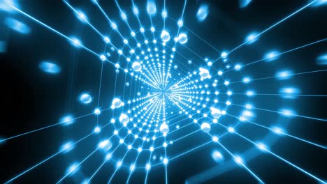 túnel brillante abstracto con patrón geométrico