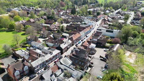 great missenden village centre buckinghamshire uk drone, aerial 4k footage