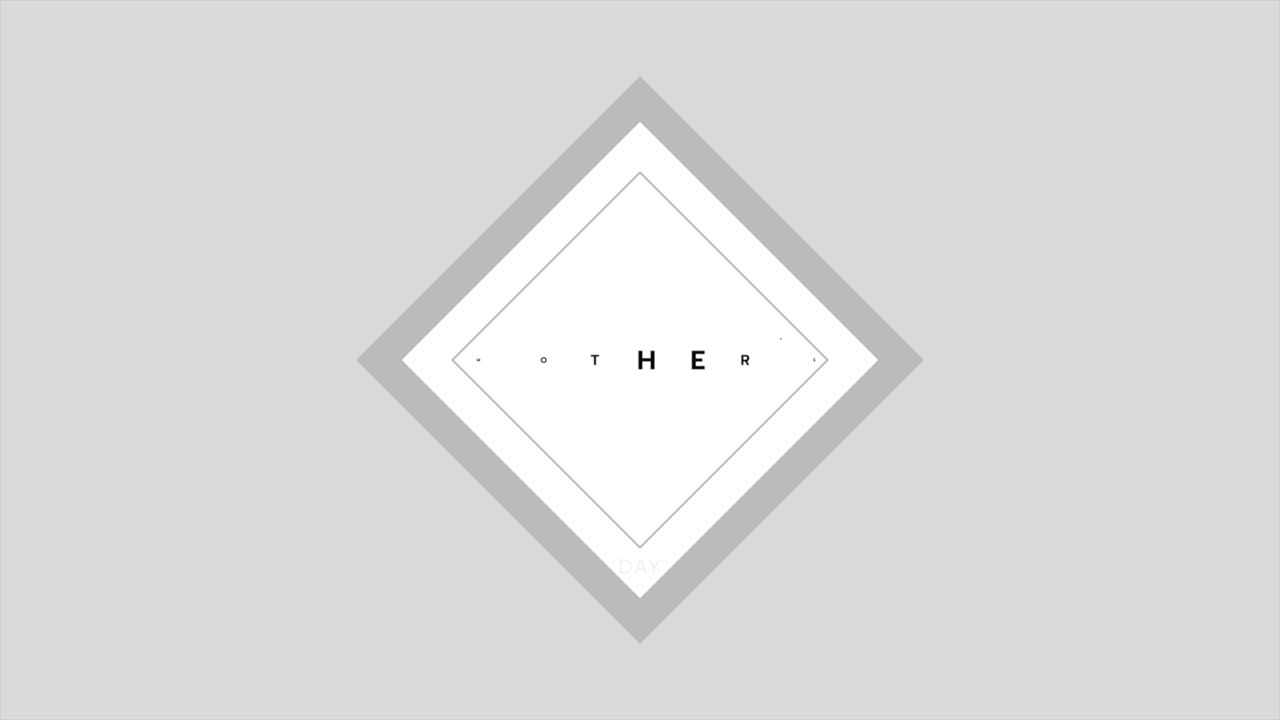 어머니의 날 로고는 희미한 회색 배경에  글자로 어머니의 날을 담은 다이아몬드 모양의 디자인입니다.