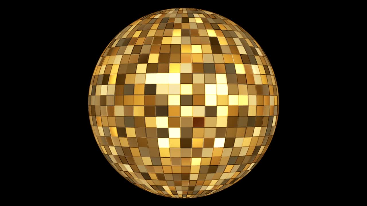 Twinkling Hi-Tech Squares Spinning Globe, Golden, Corporate
