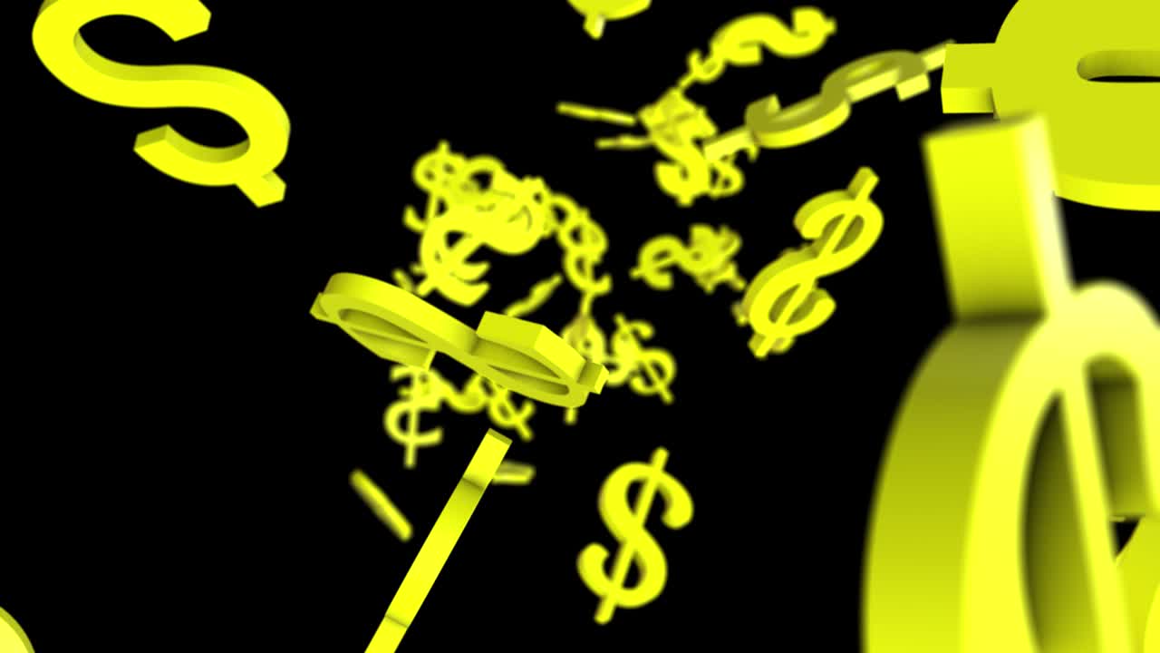 날아다니는 달러 캐릭터 배경 4k