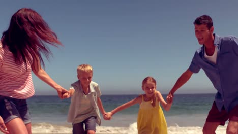 happy family playing together