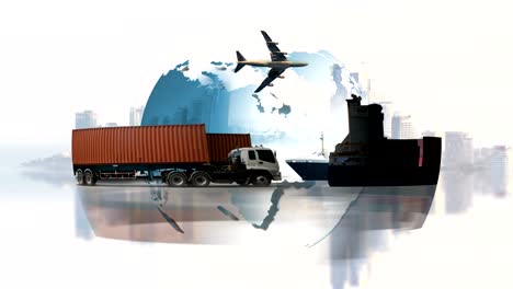 concepto de transporte, importación-exportación y logística
