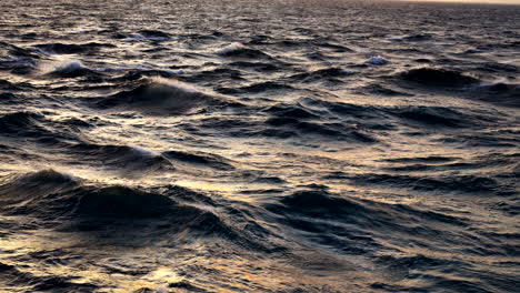 abstract waves of ocean during sunset