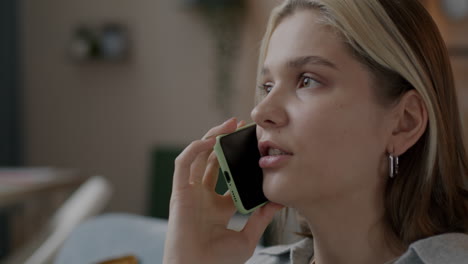 young woman talking on the phone