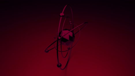 renderizado en 3d de un átomo geométrico negro