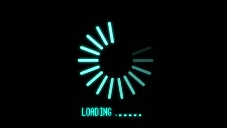 loading circle icon on black background