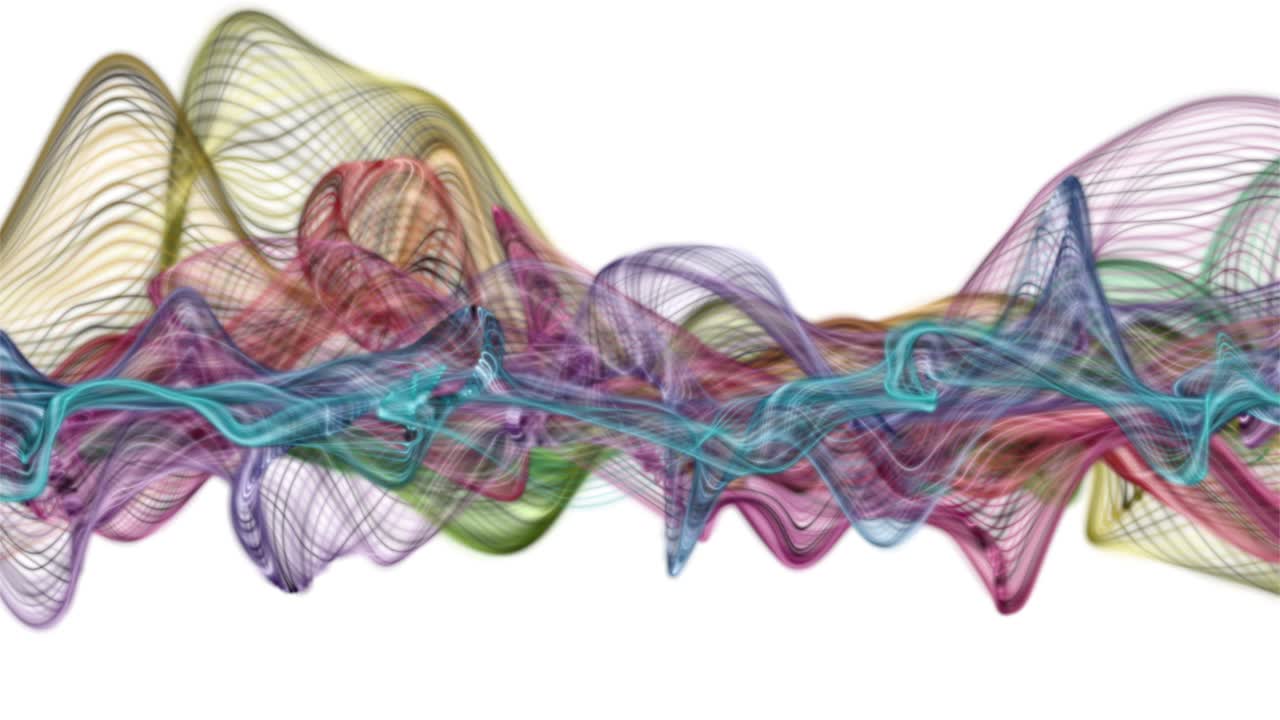 animación fantástica con objeto de onda de partículas en cámara lenta y espacio para texto, 4096x2304 bucle 4k