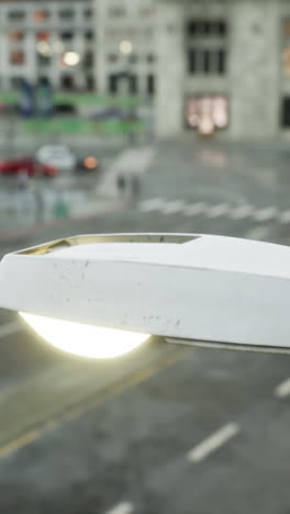 street lamp in city at night