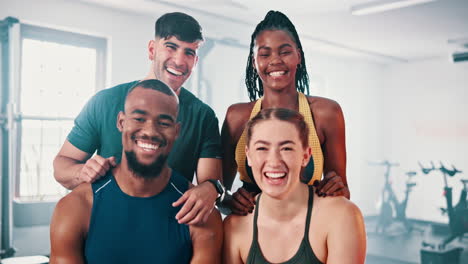happy fitness friends