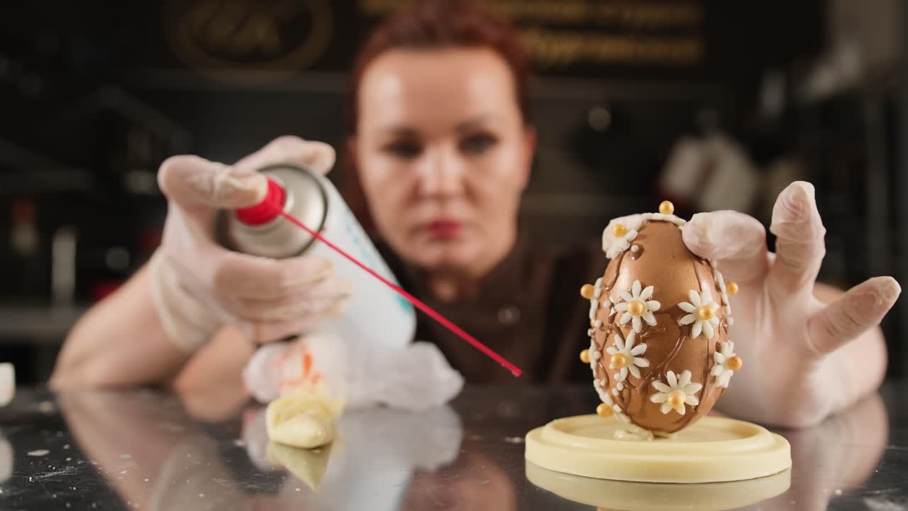 Chocolate Easter Egg Decoration Process