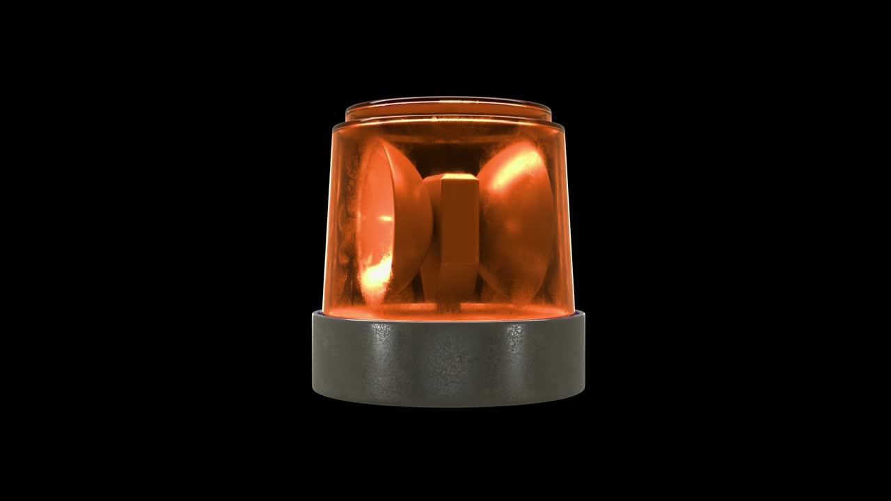 Loop Orange warning light with spots and alpha channel