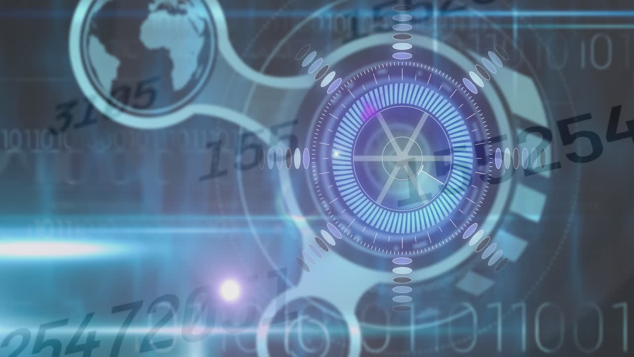 Animation of scope scanning and numbers changing