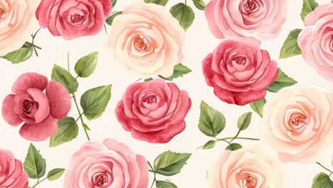 watercolor roses pattern