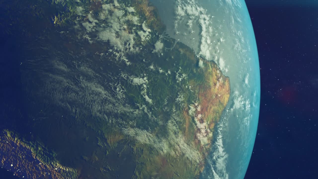 planeta tierra girando en el espacio estrellas galaxia universo ciencia mundo mundo realista vía láctea