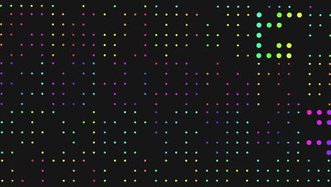 dynamic colorful dots in circular motion on black background