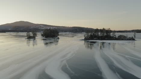 ice mirror on moosehead lake