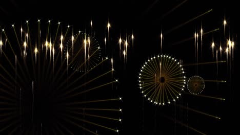 Animation-of-fireworks-on-black-background