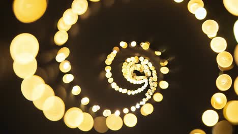 abstract spiral bokeh lights