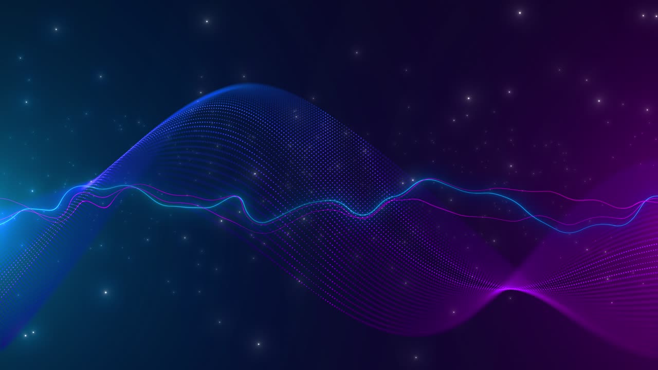 Digital cyberspace technology futuristic cyber wave matrix internet network speed connection