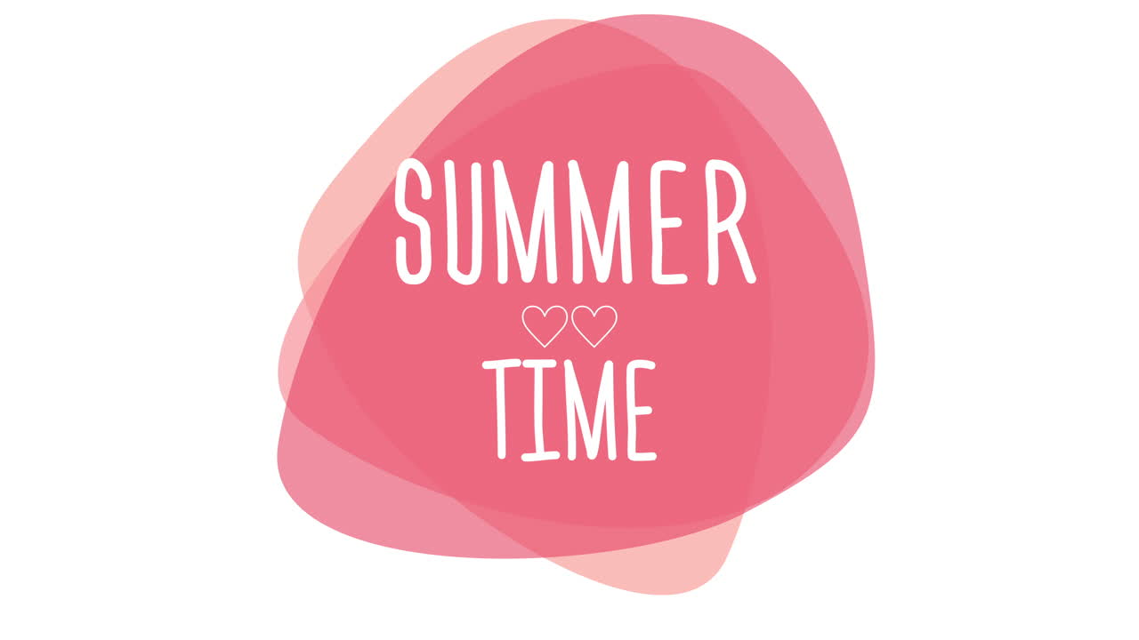 작은 마음으로 현대 빨간 그라데이션에 여름 시간