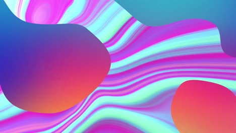 Animation-of-shapes-over-moving-colourful-background