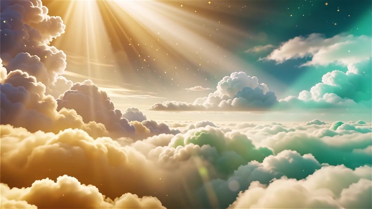 Christian Heavenly Light Worship Background