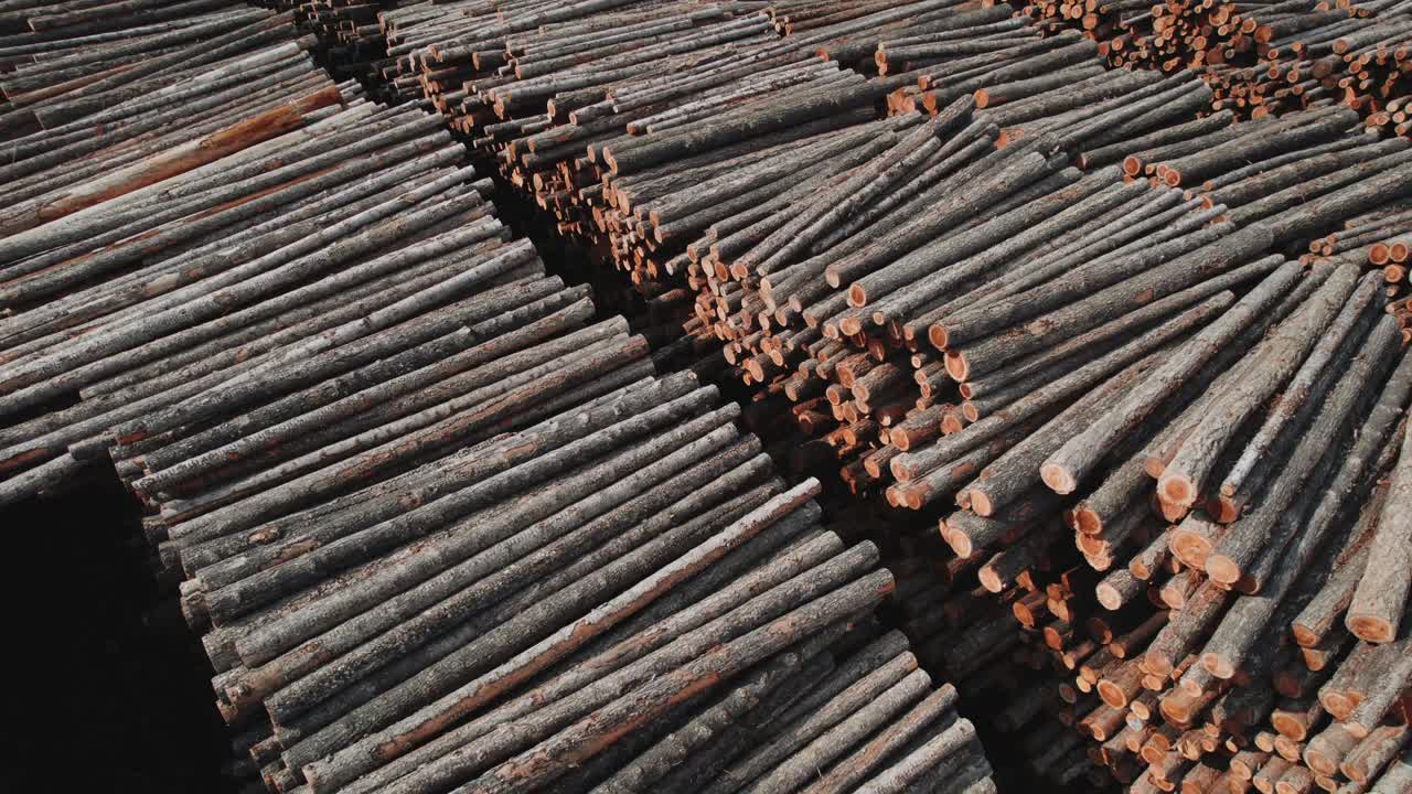 planta de cosecha de madera de aserradero montañas bosque europa ecología almacén avión no tripulado canadá