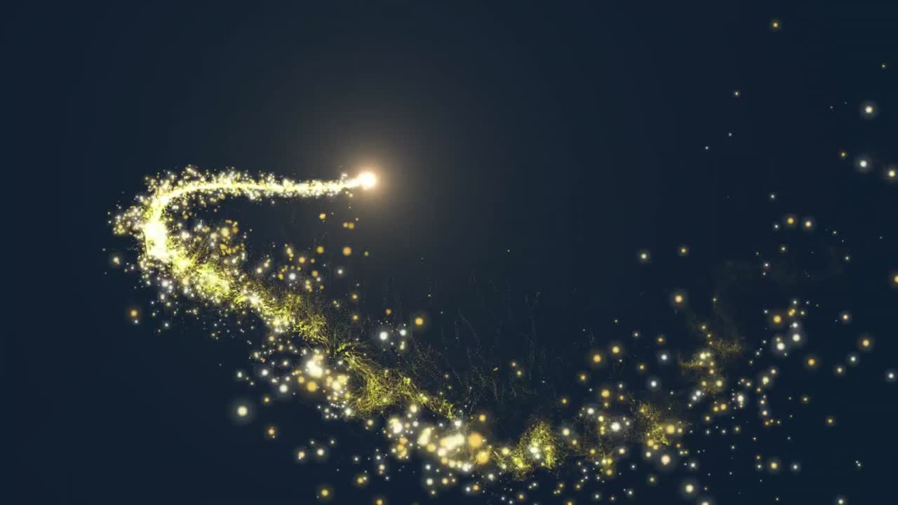 반 ⁇ 이는 노란색 입자의 애니메이션