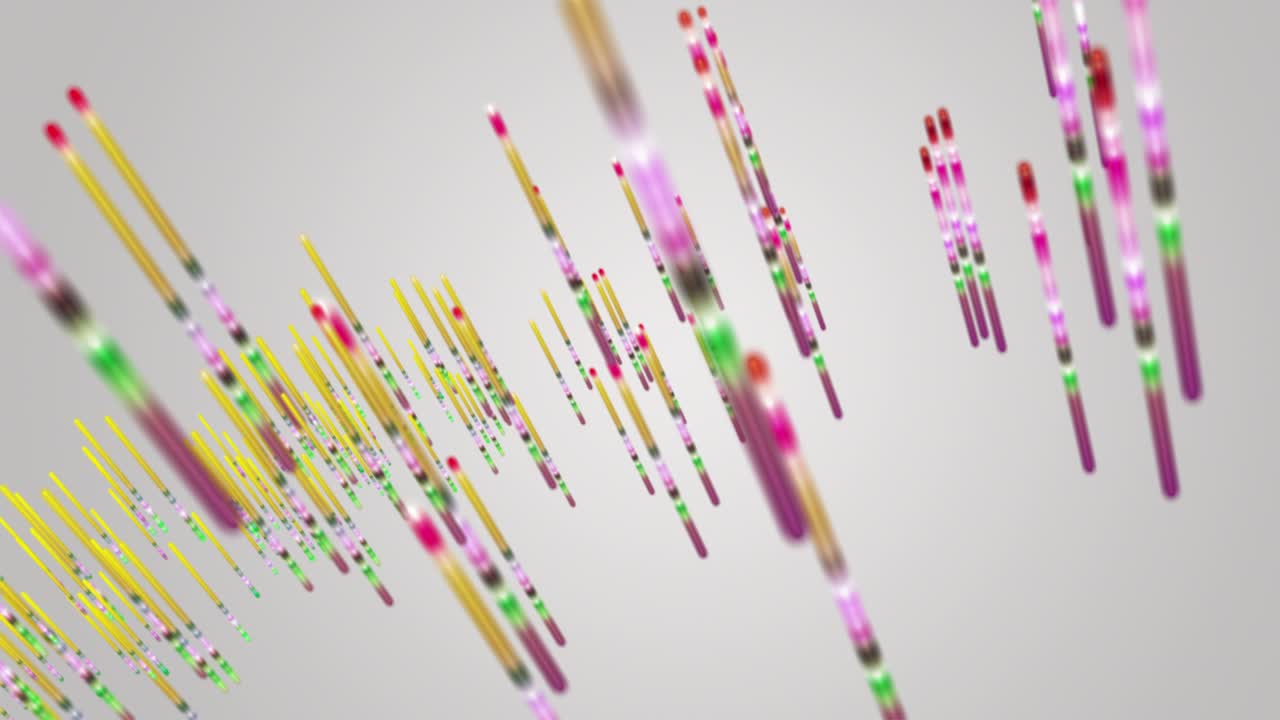 느린 동작에서 줄무 물체와 함께 환상적인 애니메이션, 4096x2304 루프 4k