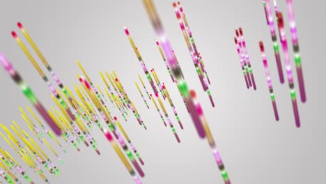animación fantástica con objetos de rayas en cámara lenta, 4096x2304 bucle 4k