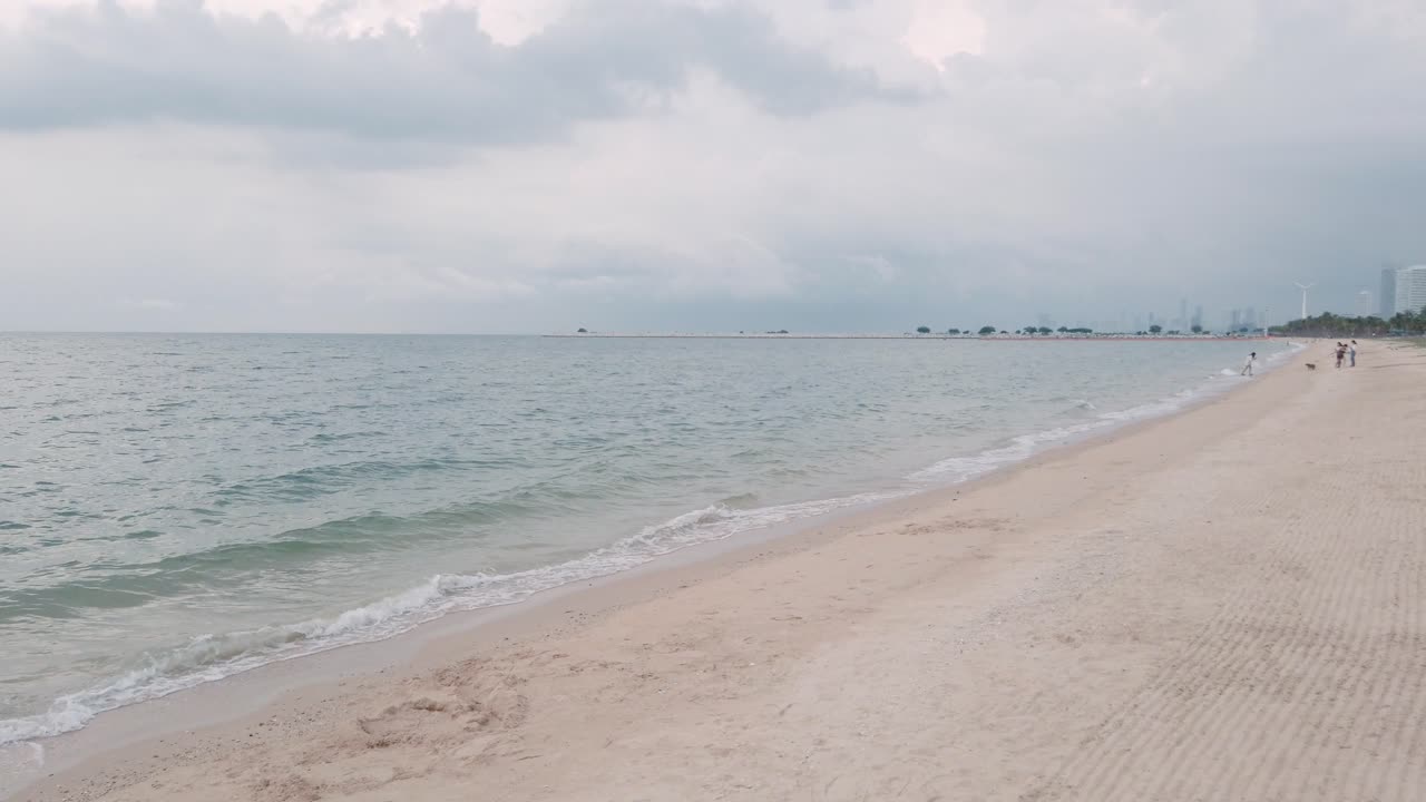 여름 비디오 k 해변의 슬로우 모션