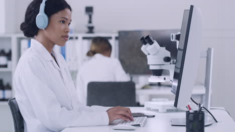 scientist using a computer