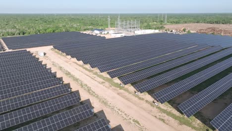 shot of photovoltaic park with solar panels in cumayasa, la romana, dominican republic