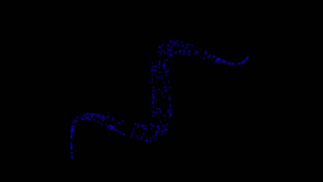 tecnología abstracta líneas azules de puntos animados, círculos de partículas. modo de mezcla