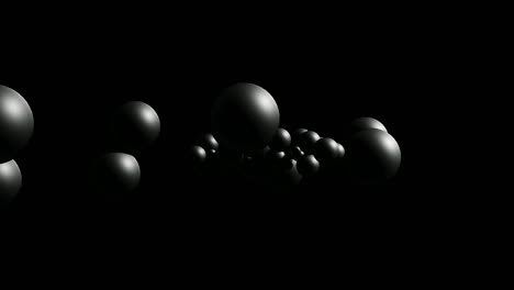 group of floating glass bubbles, 3d illustration