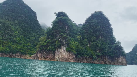 scenic seascape în khao sok national park a nature reserve in southern thailand view from ferry boat