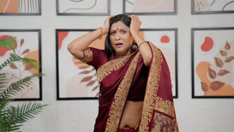 indian woman getting shocking news