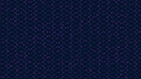 blue background with grid like pattern of small white dots