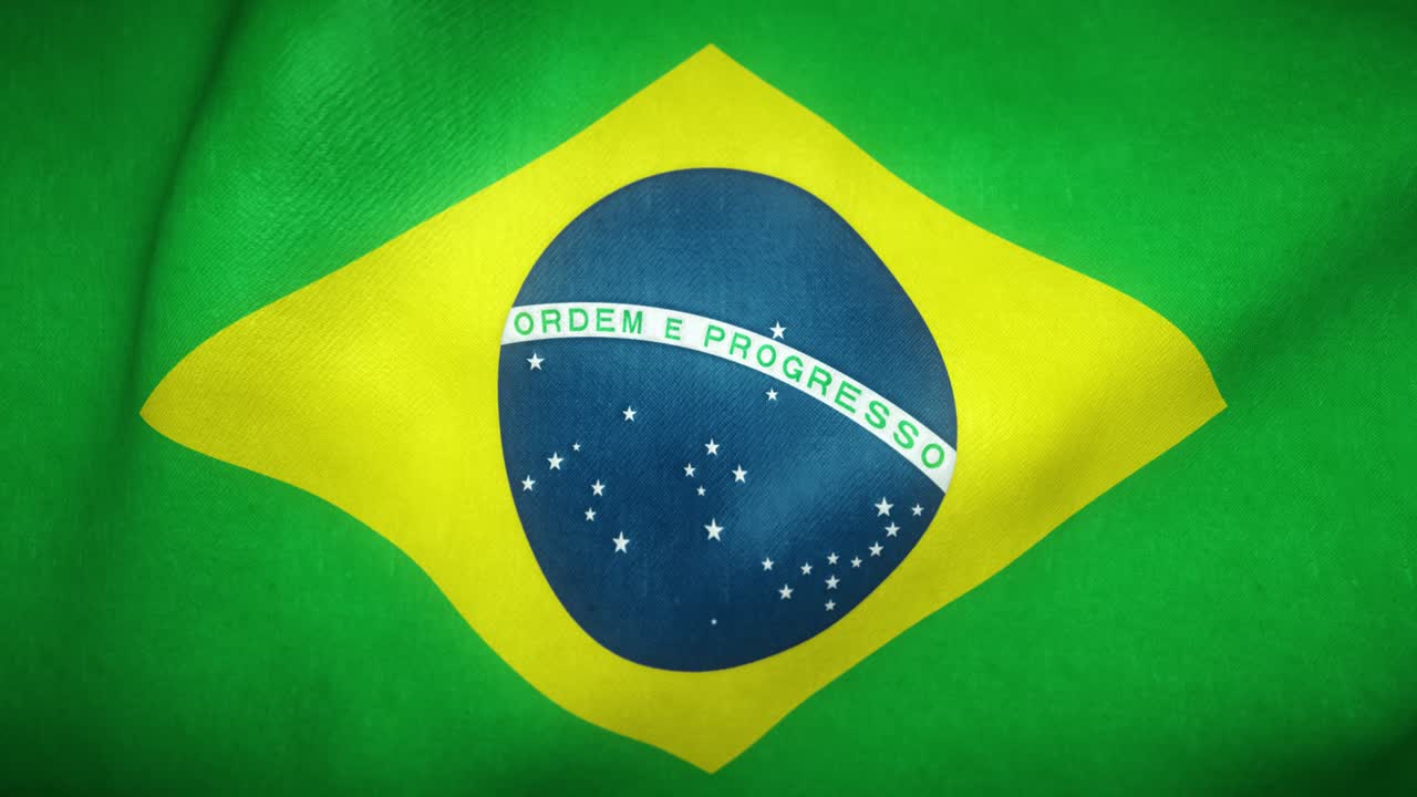 la bandera de brasil ondeando en el viento