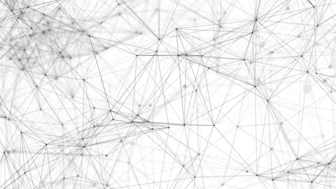 Plexus fantasy abstract technology. Abstract geometric background with moving lines, dots and triangles. Science. Medicine and technology. Loop animations