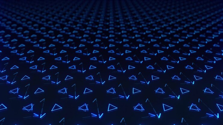 Abstract Glowing Triangles Pattern