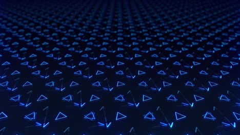abstract glowing triangles pattern
