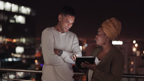 communication, night balcony