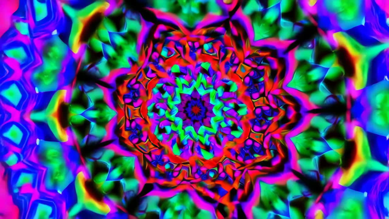 Abstract Psychedelic Flower Mandalas