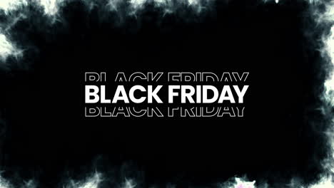 black friday graphic element with smokey boarder