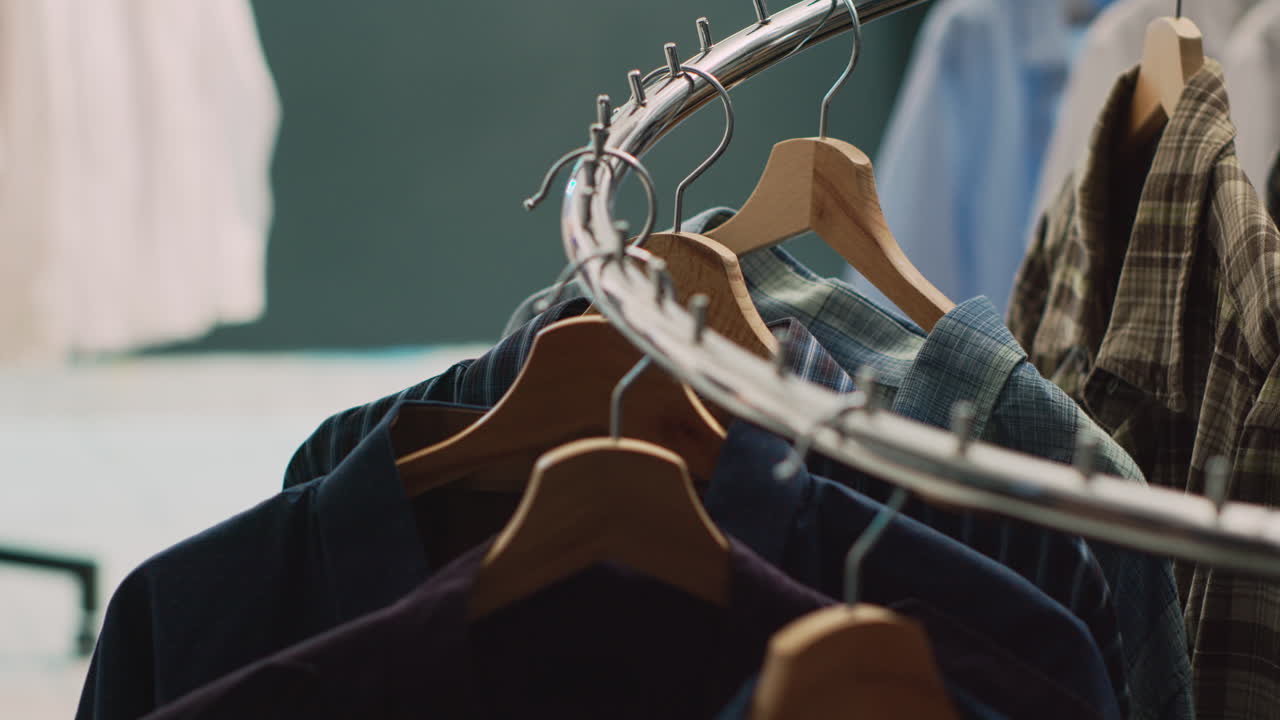 Clothing Rack with Assorted Garments