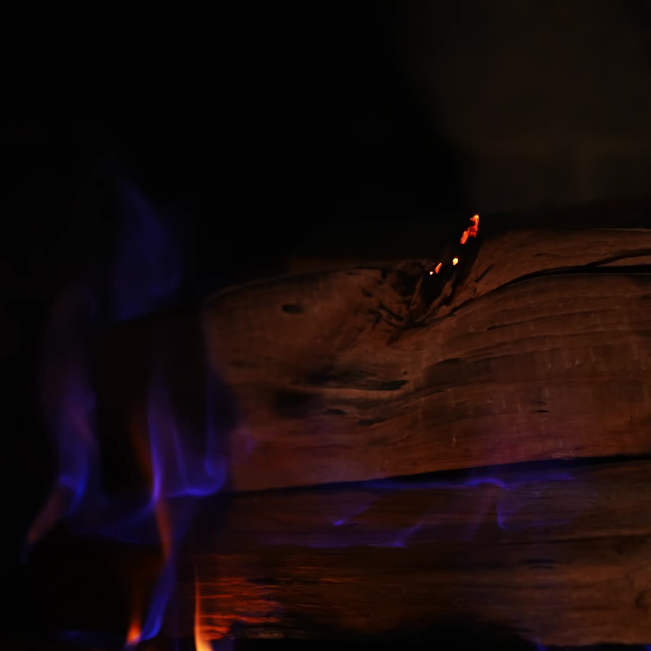 Wood Burning In Fireplace