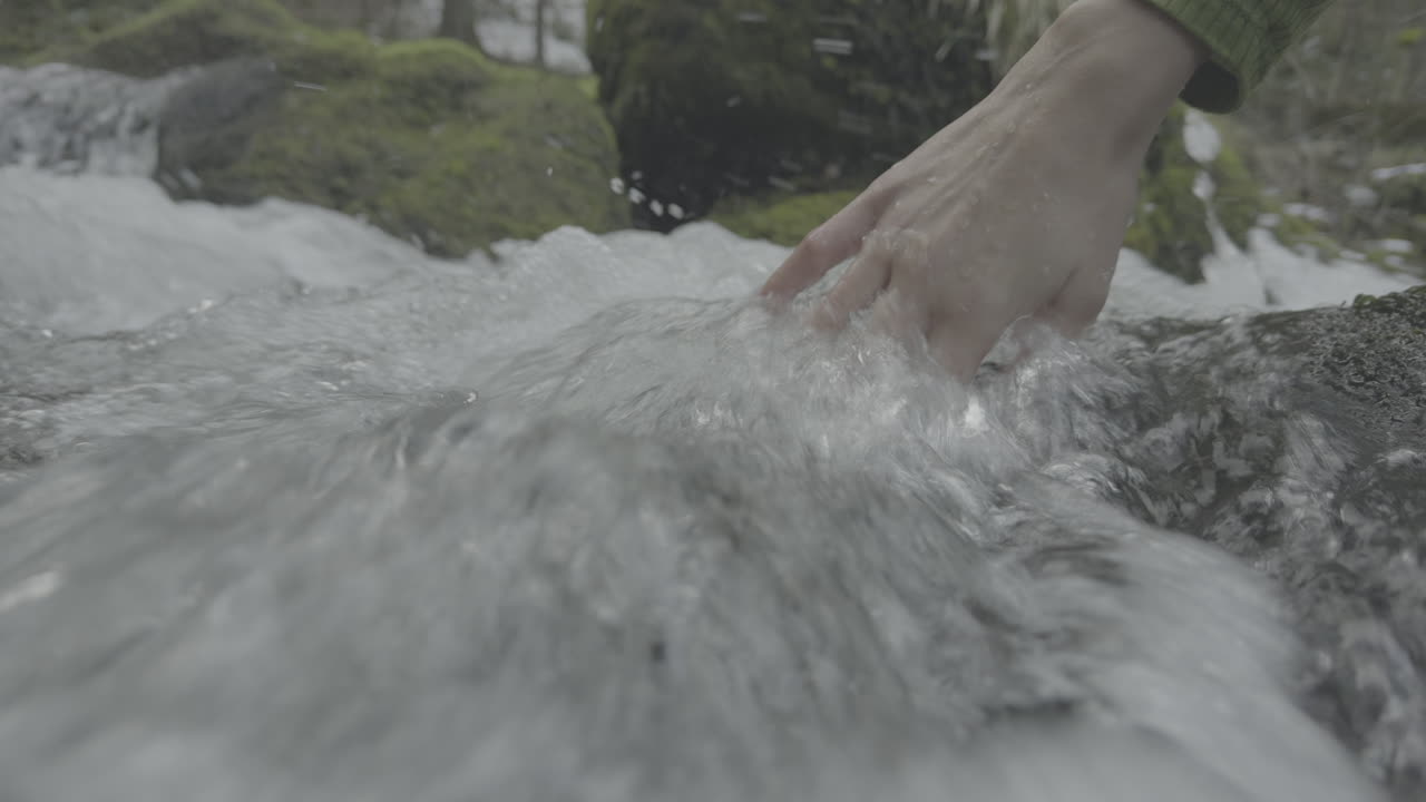 Hand in a Mountain Stream